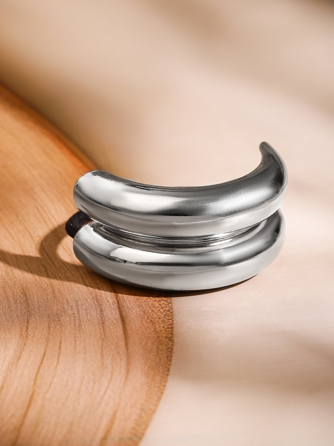 Sleek Silver Hair Band Silver