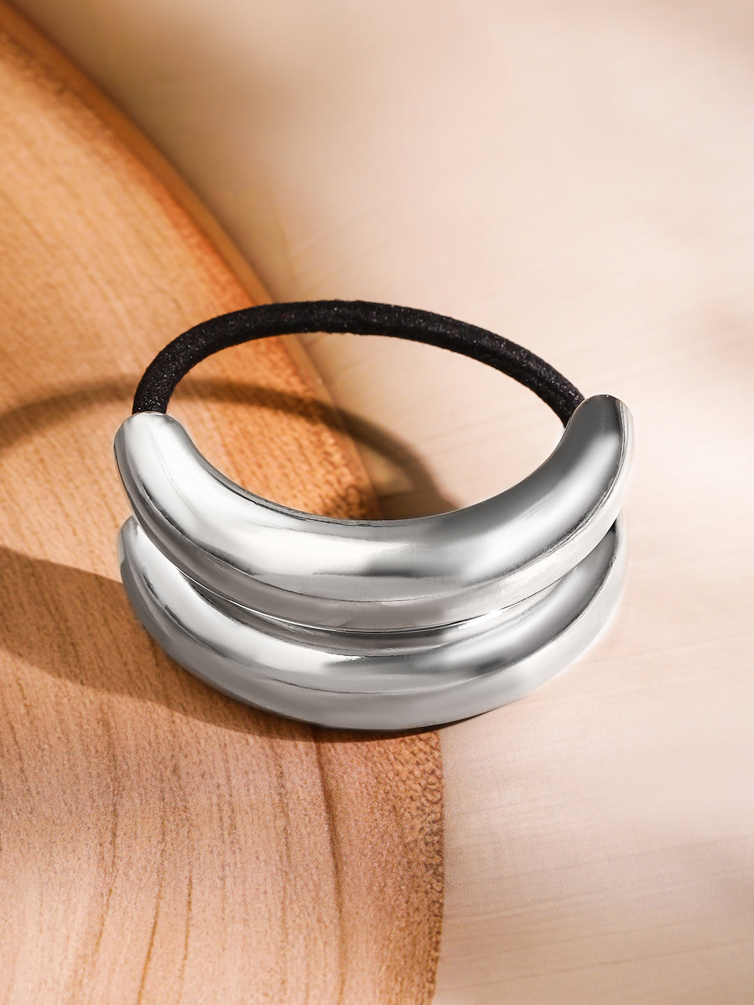 Sleek Silver Hair Band Silver