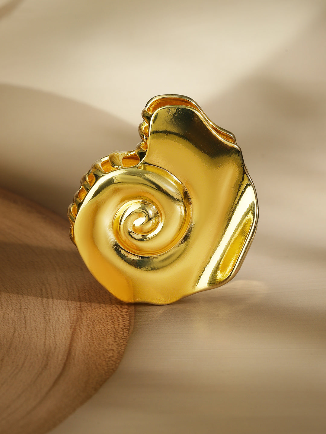 Gold Toned Abstract Claw Clip Gold