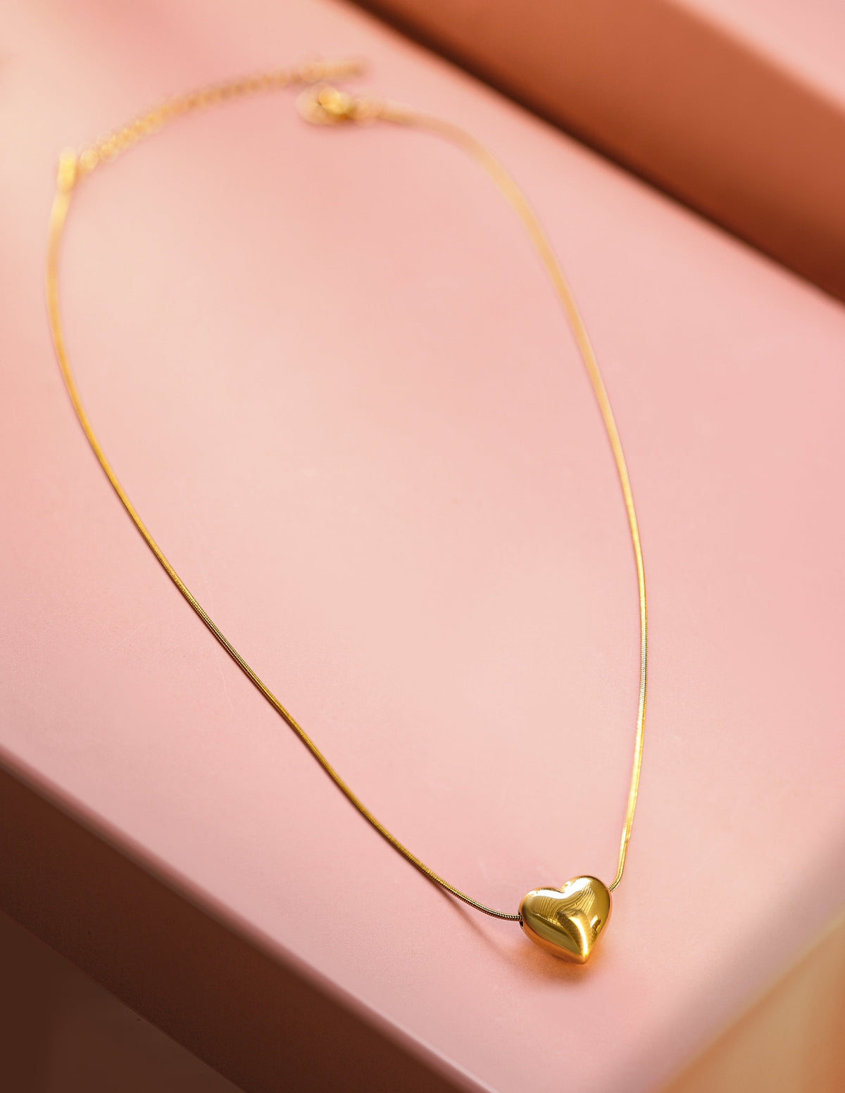 Clean Heart Gold Plated Pendant Necklace Gold