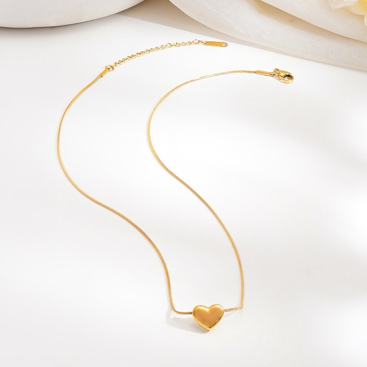 Clean Heart Gold Plated Pendant Necklace Gold