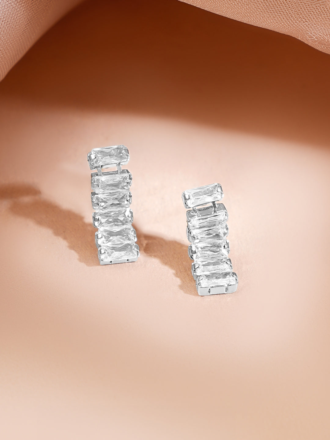 【Rubans】 Rhodium Plated American Diamond Zirconia Choker Set｜ロジウムメッキ アメリカンダイヤモンド チョーカーセット