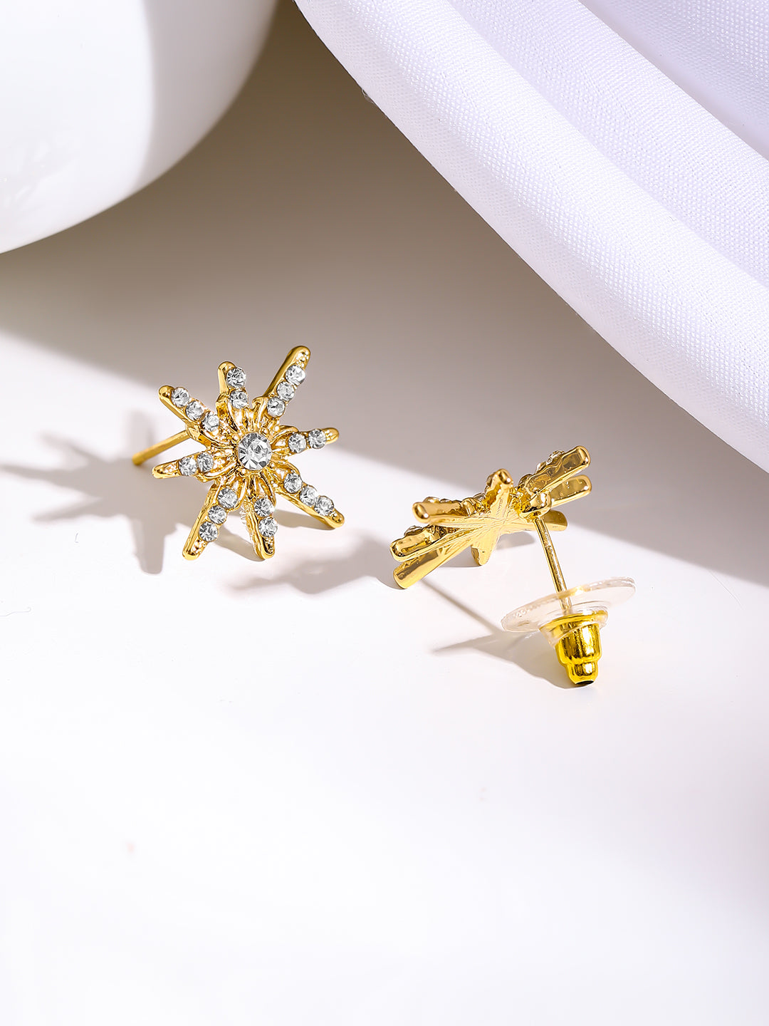 【Rubans】 Gold Plated Celestial Starburst Stud Earrings｜ゴールドメッキ セレスティアル スターバースト スタッドイヤリング