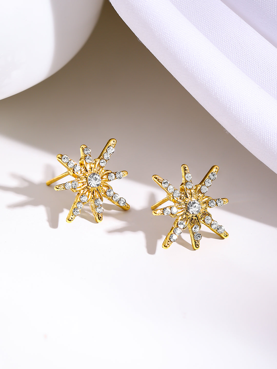 【Rubans】 Gold Plated Celestial Starburst Stud Earrings｜ゴールドメッキ セレスティアル スターバースト スタッドイヤリング