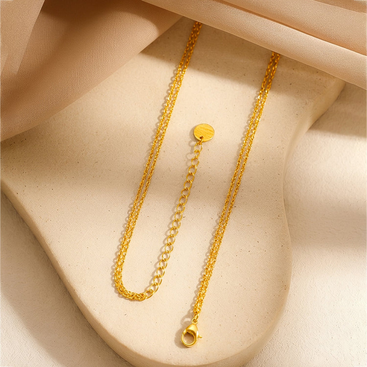 Demi Fine 18K Gold Plated Stainless Steel Crystal Heart Layered Necklace フリーサイズ