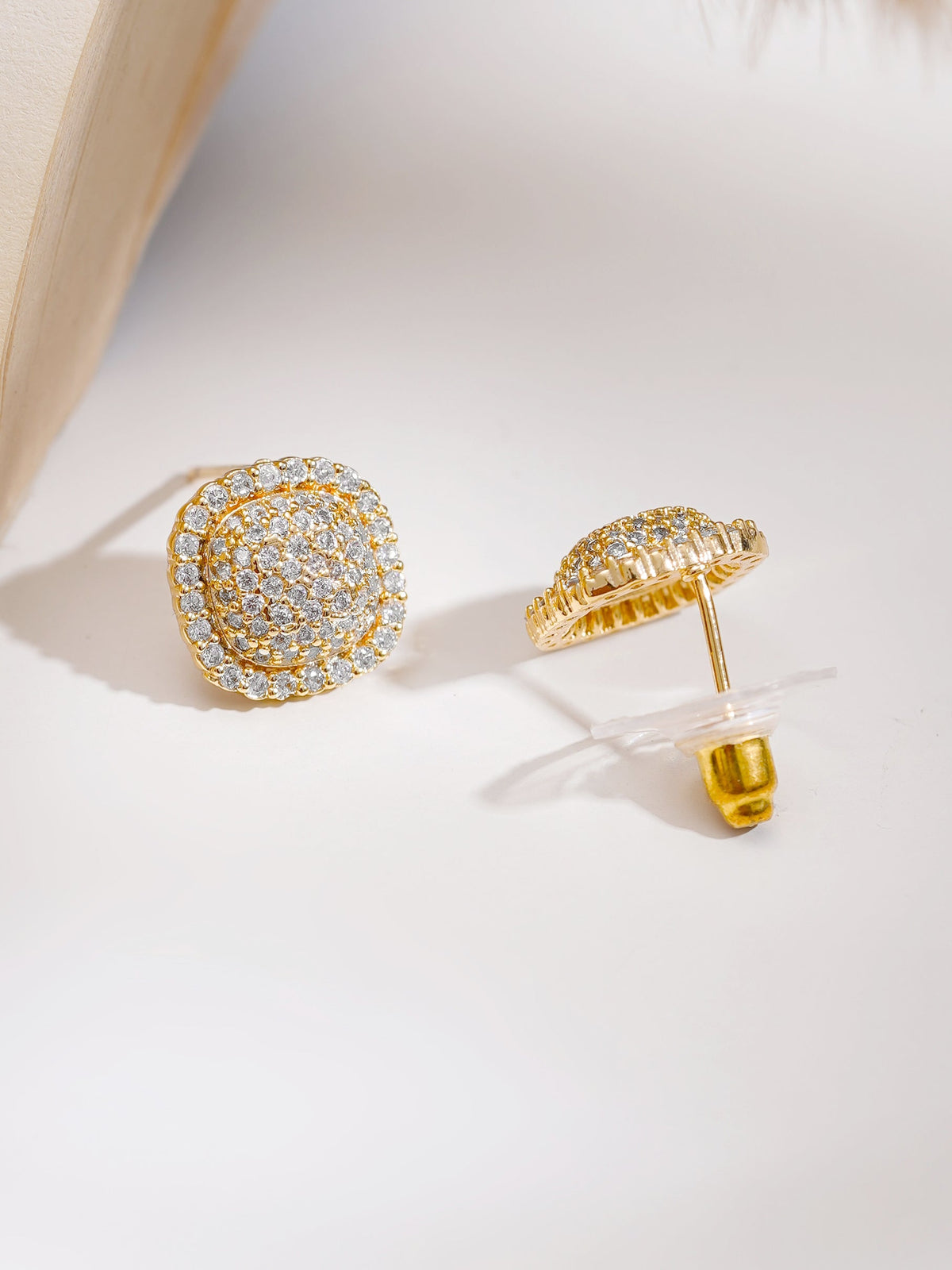 【Rubans】 Gold Plated American Diamond Zirconia Cubic Drop Pendant Set｜ゴールドメッキ アメリカンダイヤモンド ジルコニア キュービックドロップ ペンダントセット