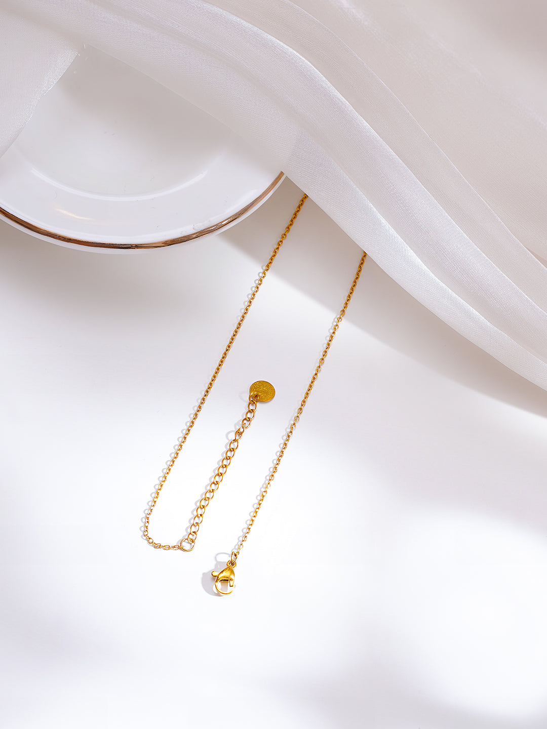Demi Fine 18K Gold Plated Stainless Steel Mini Ruby Heart Pendant Necklace フリーサイズ