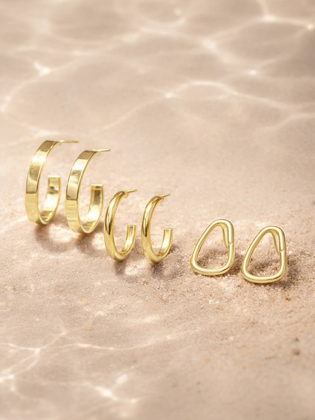 Everyday Glow Trio Hoop Earrings Weight - 22 g
