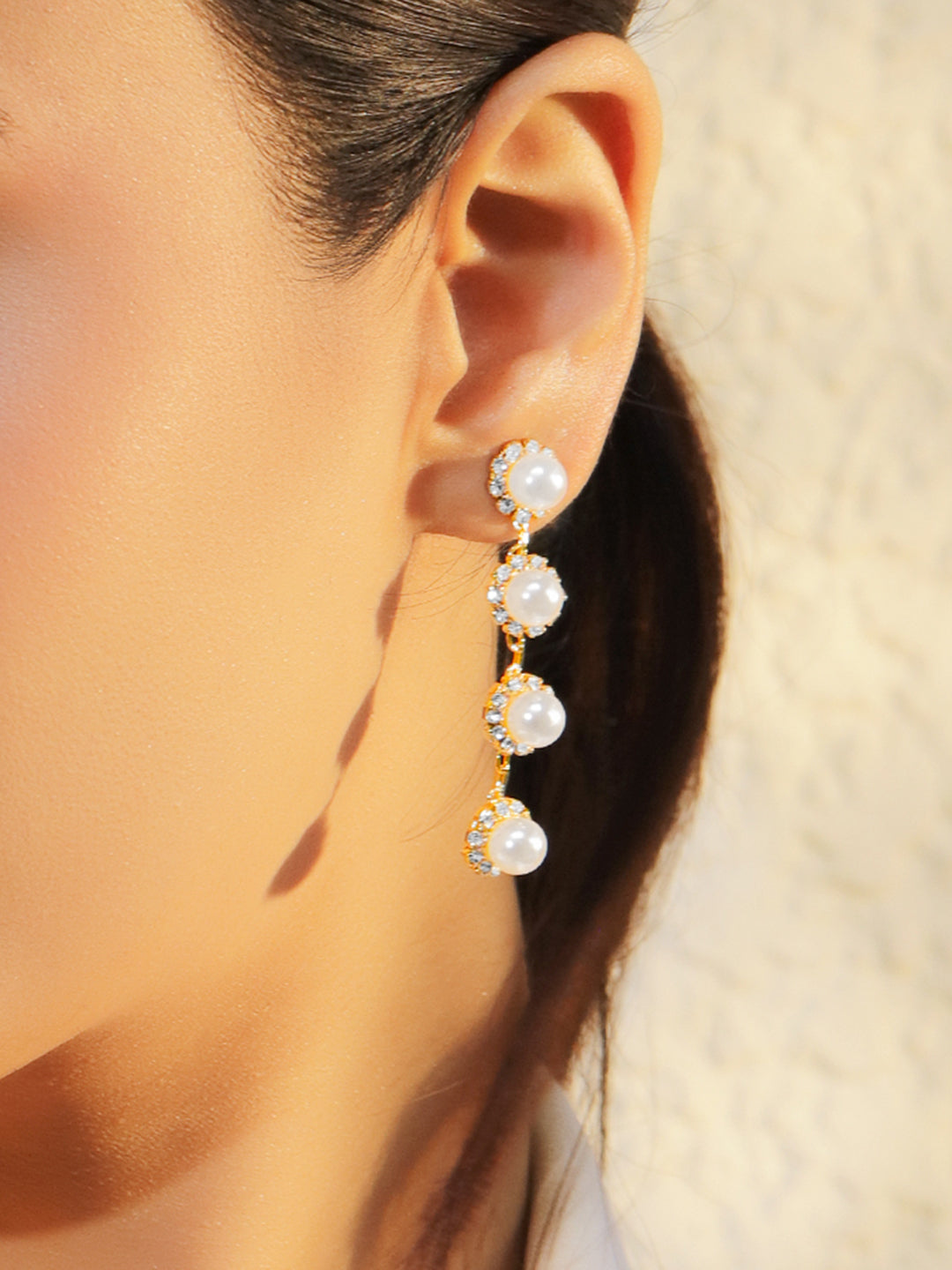 Pearl Dew Delicate Drop Earrings フリーサイズ