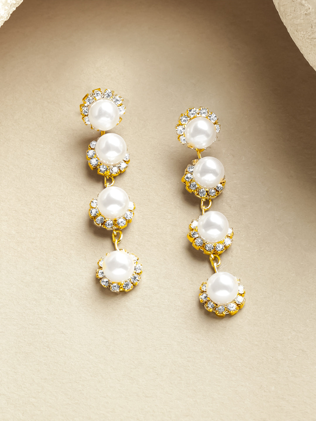 Pearl Dew Delicate Drop Earrings フリーサイズ