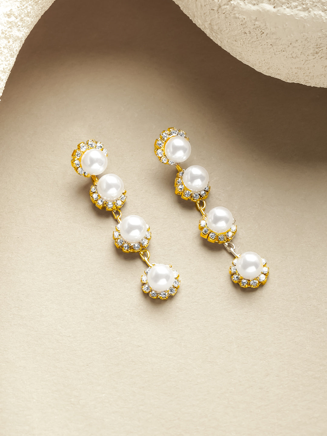 Pearl Dew Delicate Drop Earrings フリーサイズ