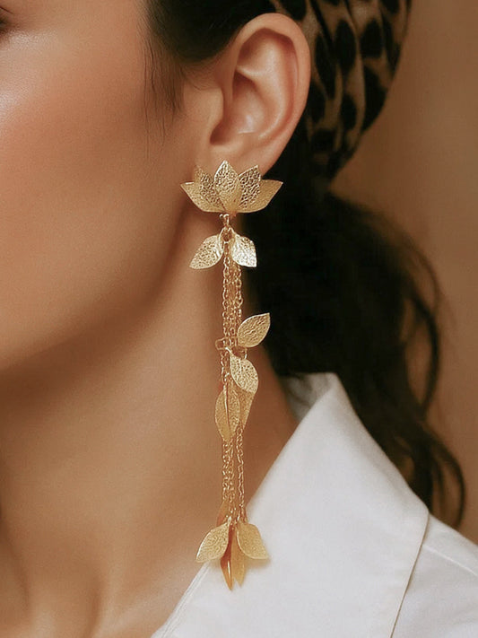 Moonlit Pearls & Kundan Danglers フリーサイズ