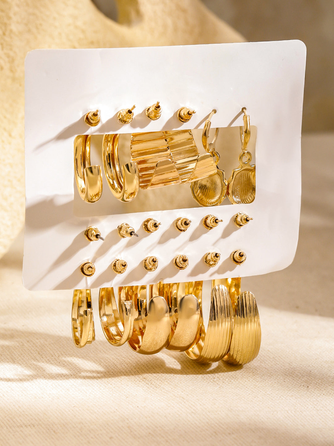 Pack of 9 Stud & Hoop Earrings フリーサイズ
