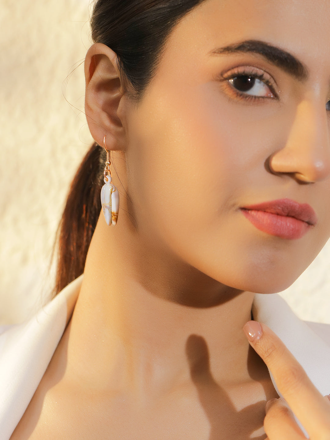 Gold Toned Hoop & Stud Earrings Pack of 9 フリーサイズ