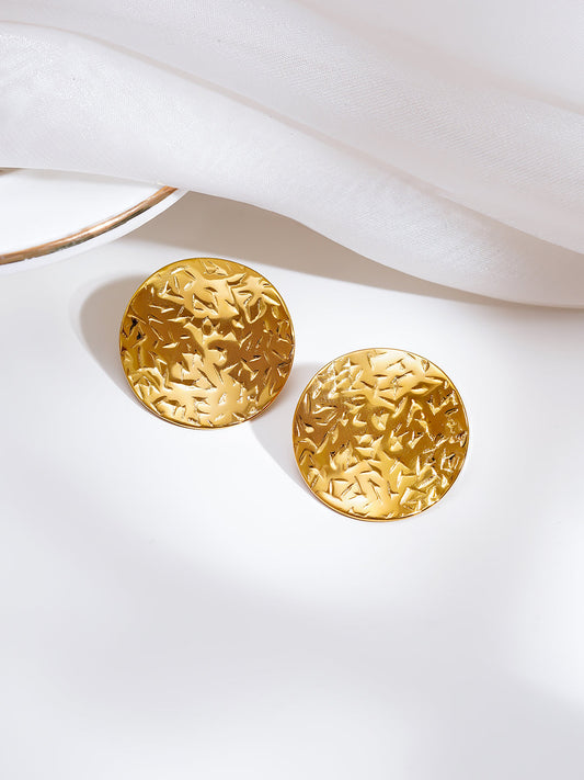 Demi Fine 18K Gold Plated Stainless steel Golden Spotlight Stud Earrings Length - 2.5 cm
