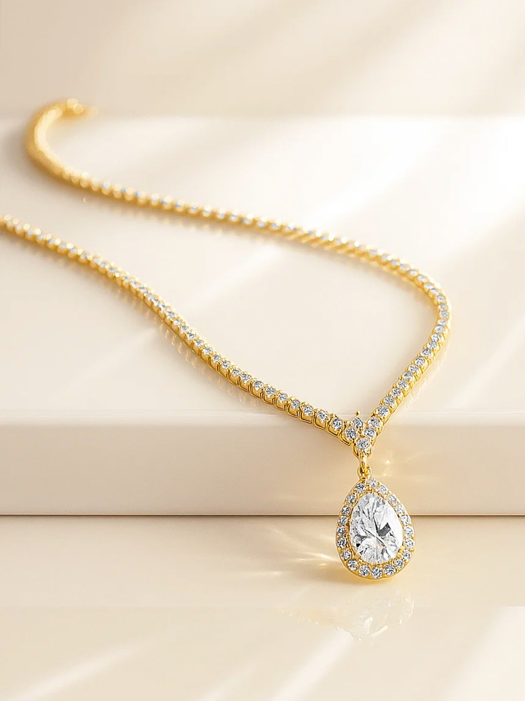 Dainty American Diamond Zirconia Pendant フリーサイズ