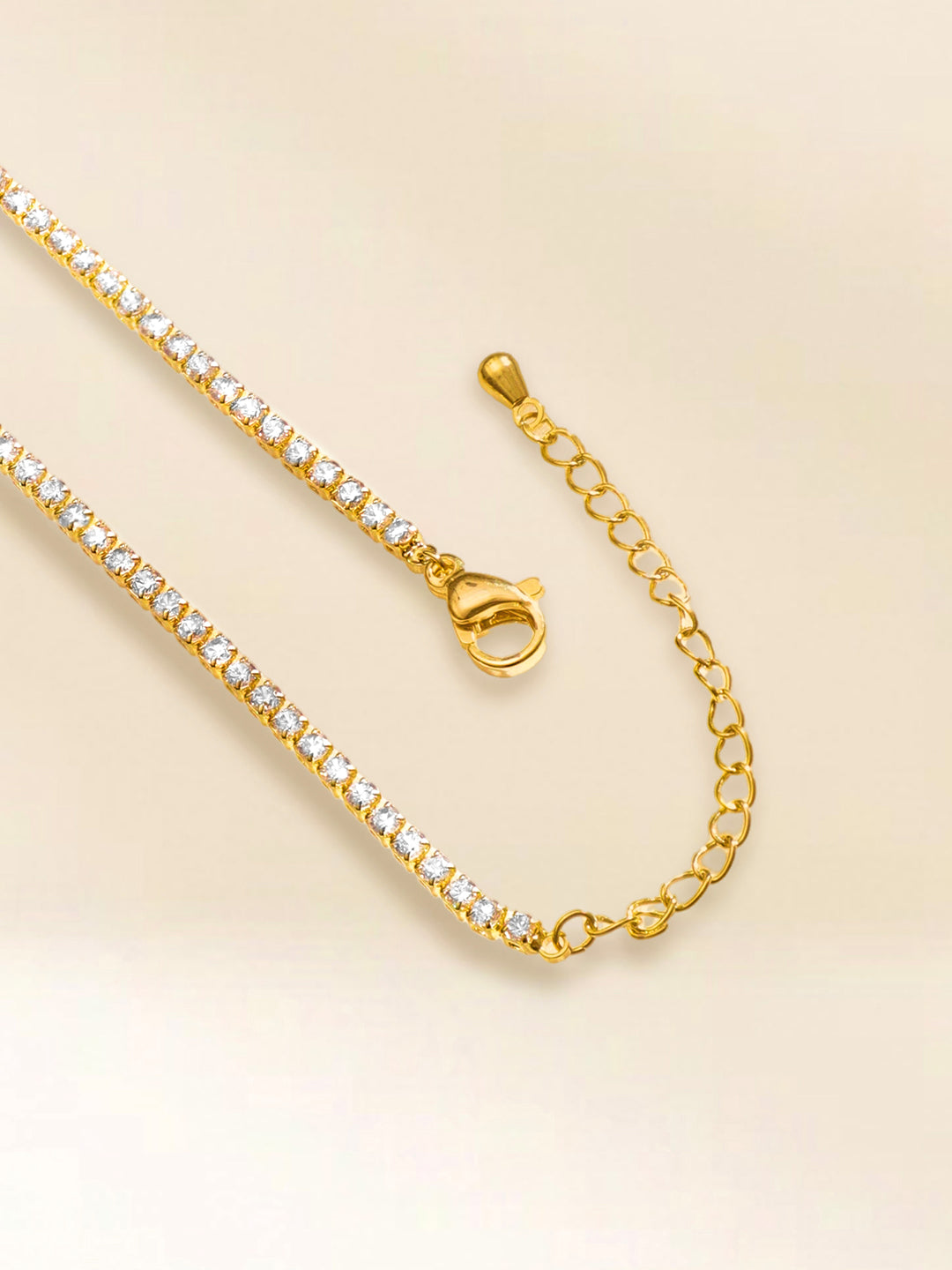 White Crystal Heart Pendant Necklace フリーサイズ