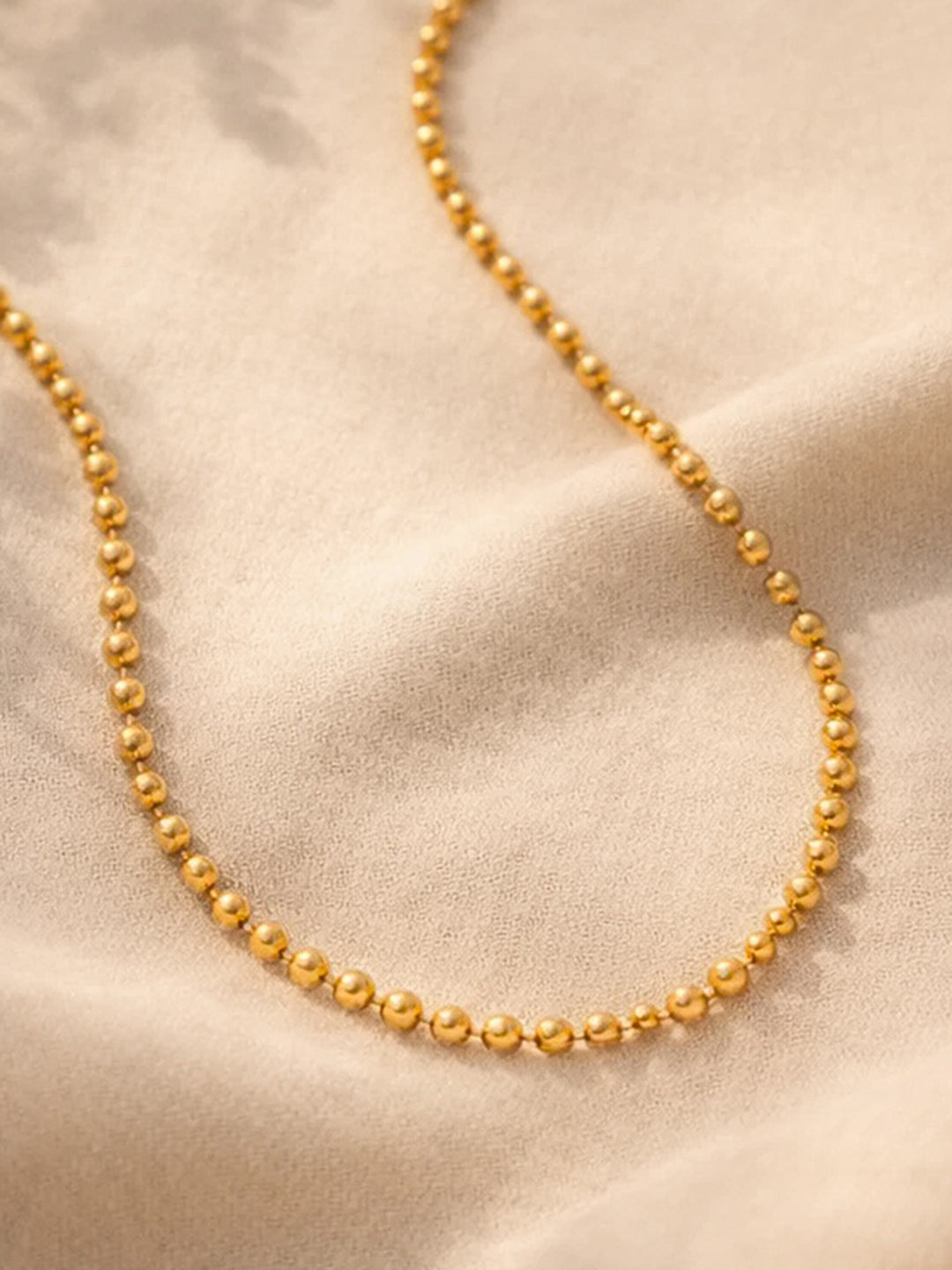Demi Fine 18K Gold Plated Stainless steel Beaded Chain Necklace Length - 20 cm