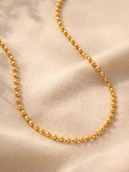 Demi Fine 18K Gold Plated Stainless steel Beaded Chain Necklace Length - 20 cm