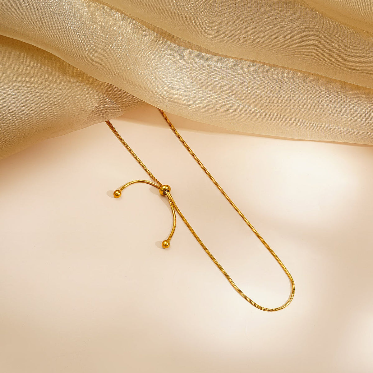 Demi Fine 18K Gold Plated Stainless steel Knot Style Drop Chain Necklace Length - 29.5 cm