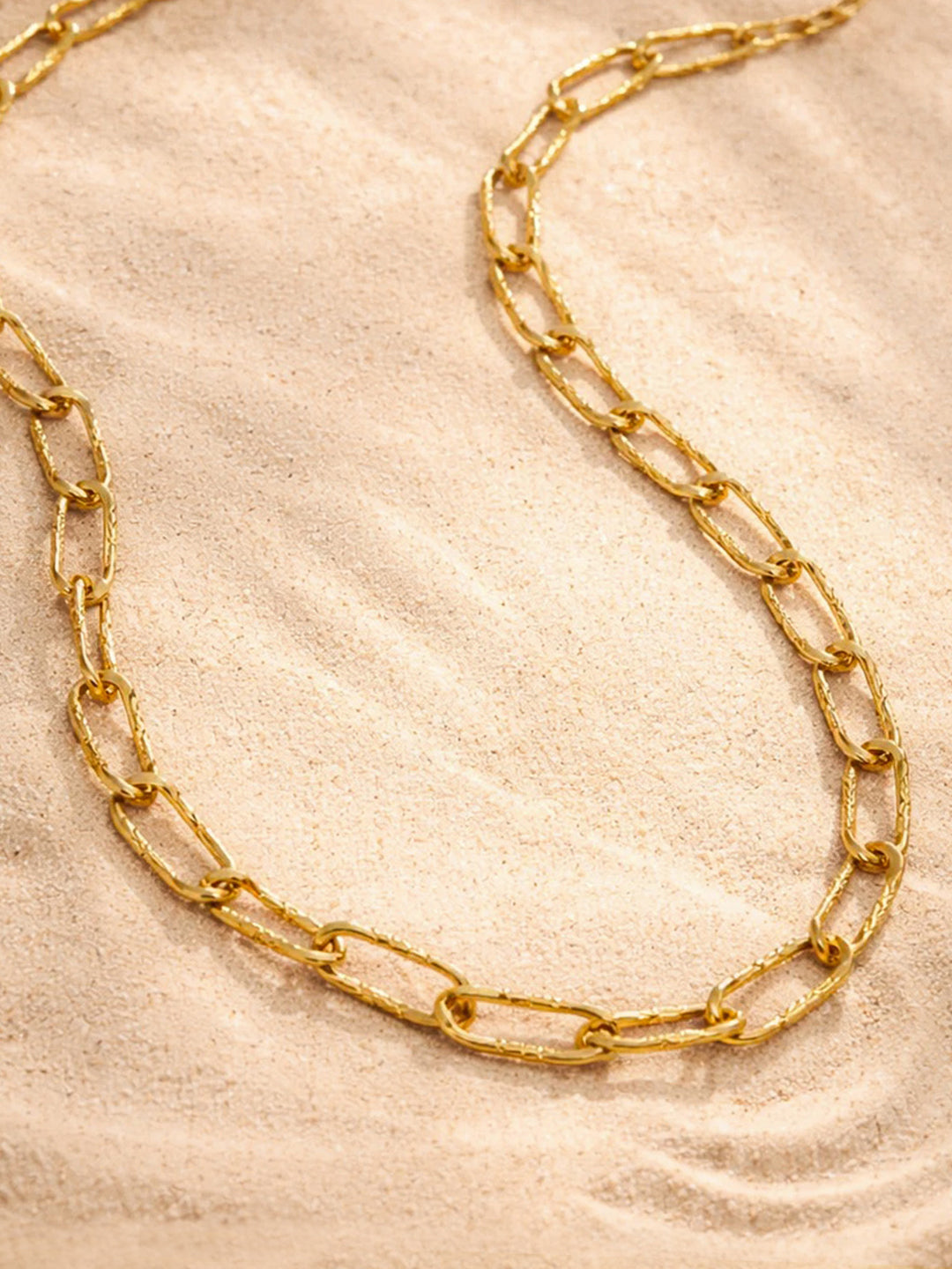 Demi Fine 18K Gold Plated Stainless steel Chunky Paperclip Chain Necklace Length - 19.8 cm