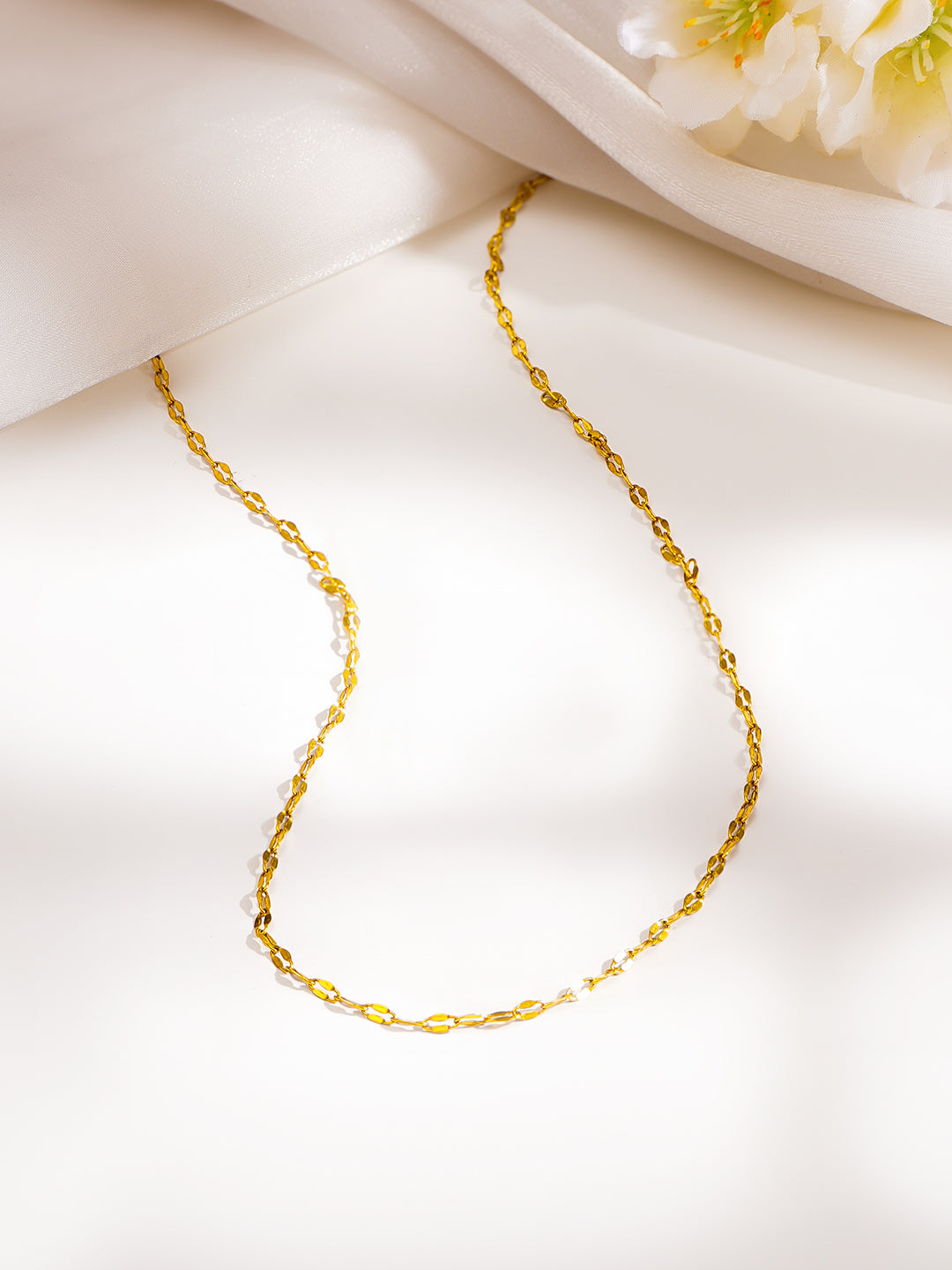 Demi Fine 18K Gold Plated Stainless steel Twisted Link Chain Necklace Length - 20 cm