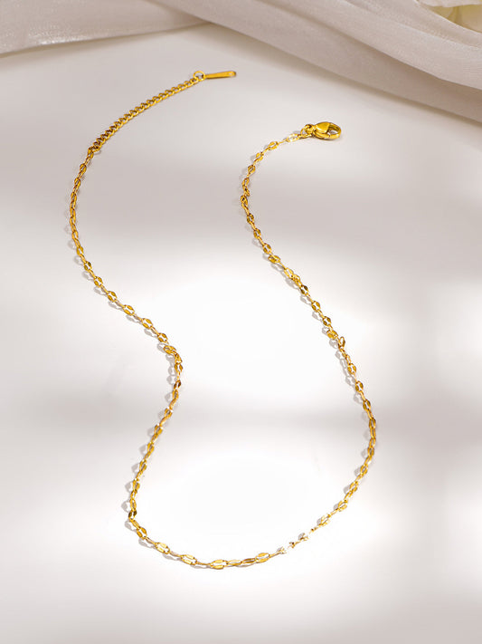 Demi Fine 18K Gold Plated Stainless steel Twisted Link Chain Necklace Length - 20 cm