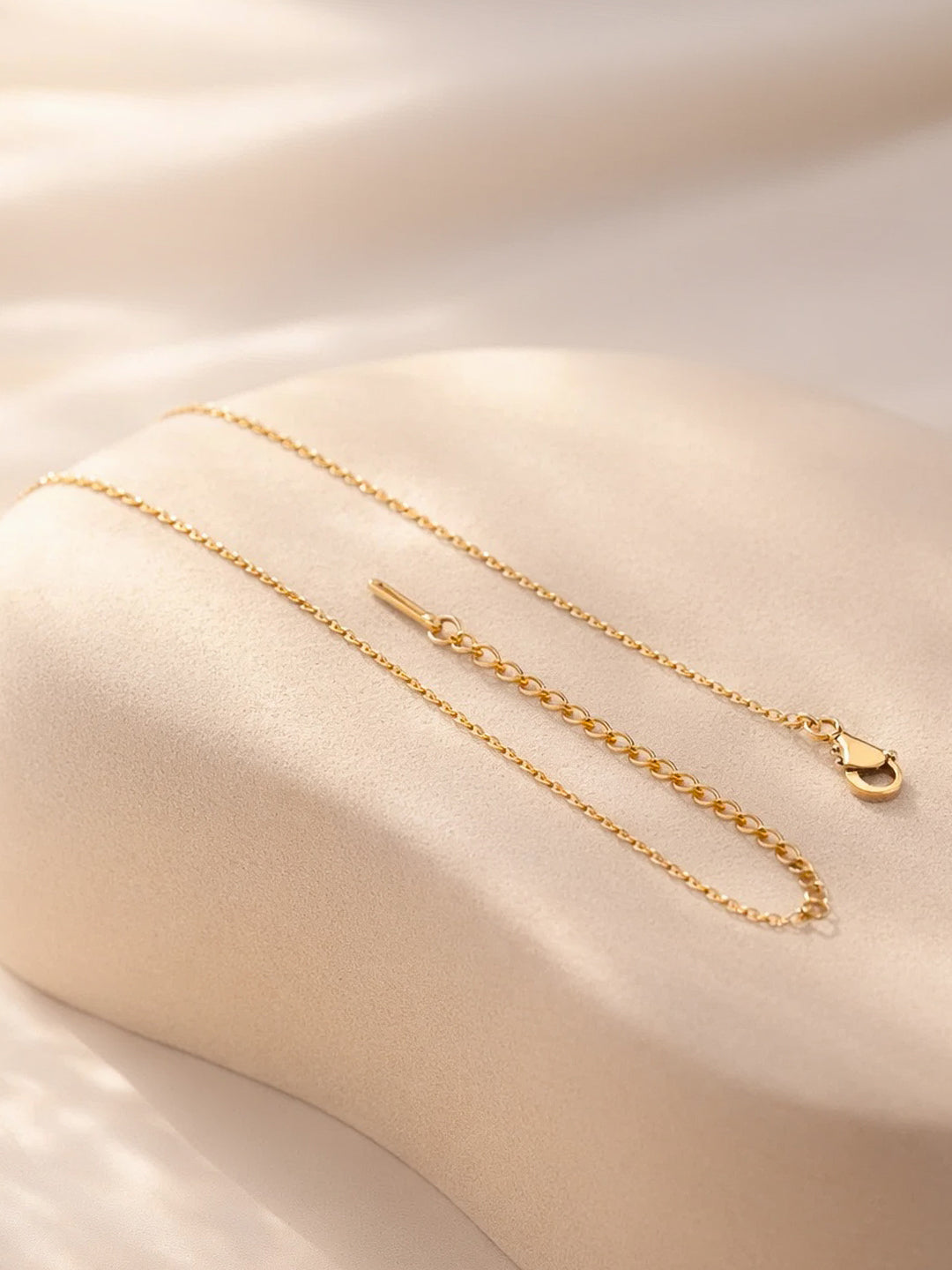 Demi Fine 18K Gold Plated Stainless steel Cross Bar Chain Crystal Necklace Length - 19.8 cm