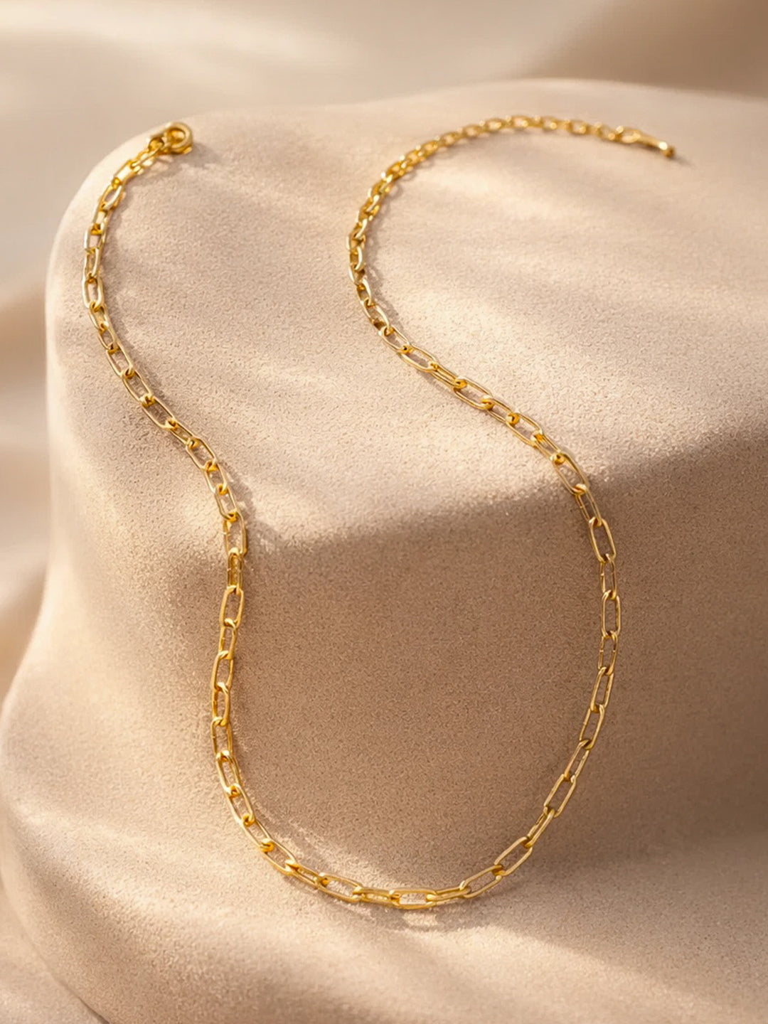 Demi Fine 18K Gold Plated Stainless steel Paperclip Chain Necklace Length - 20.5 cm
