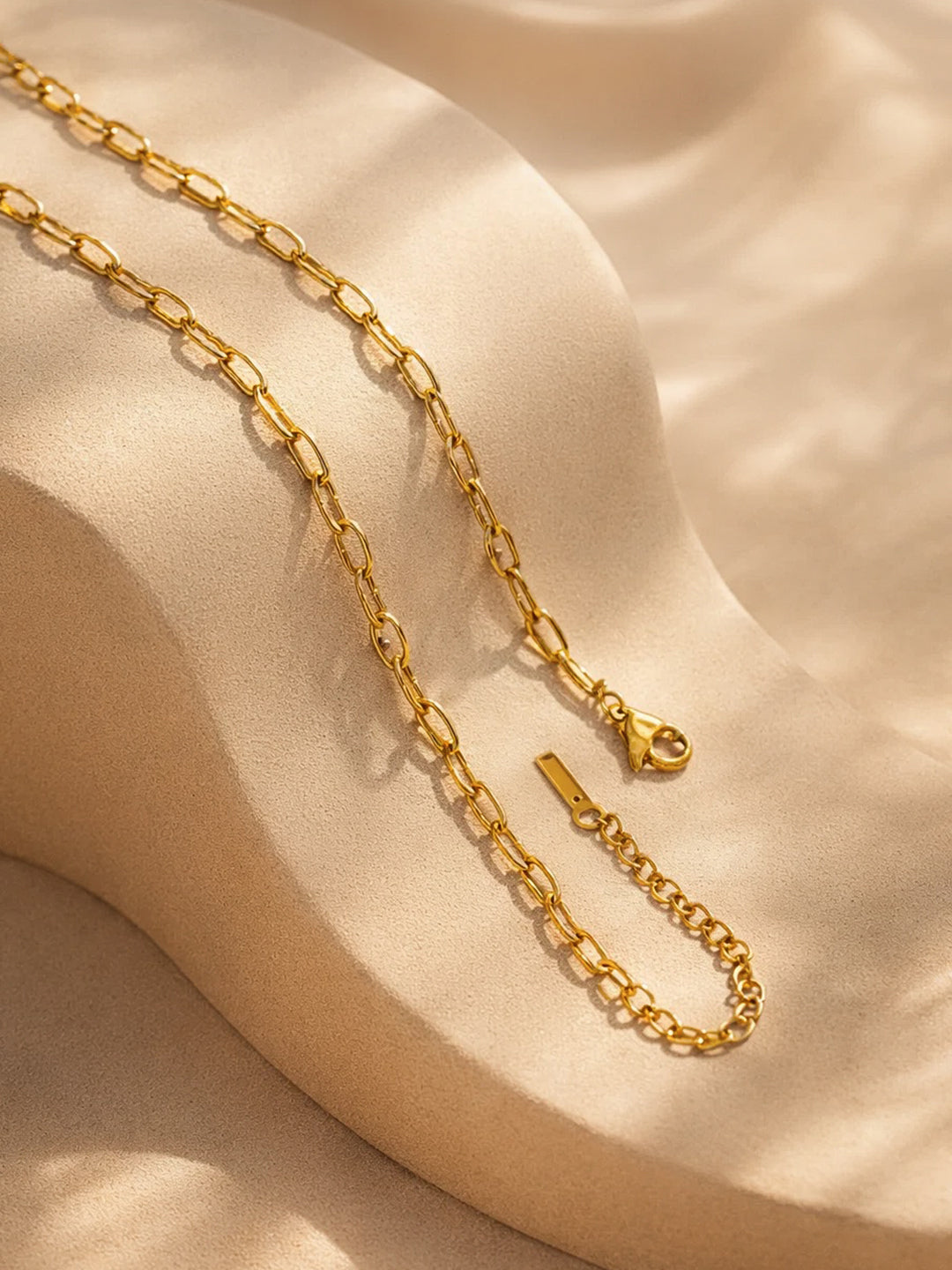 Demi Fine 18K Gold Plated Stainless steel Paperclip Chain Necklace Length - 20.5 cm