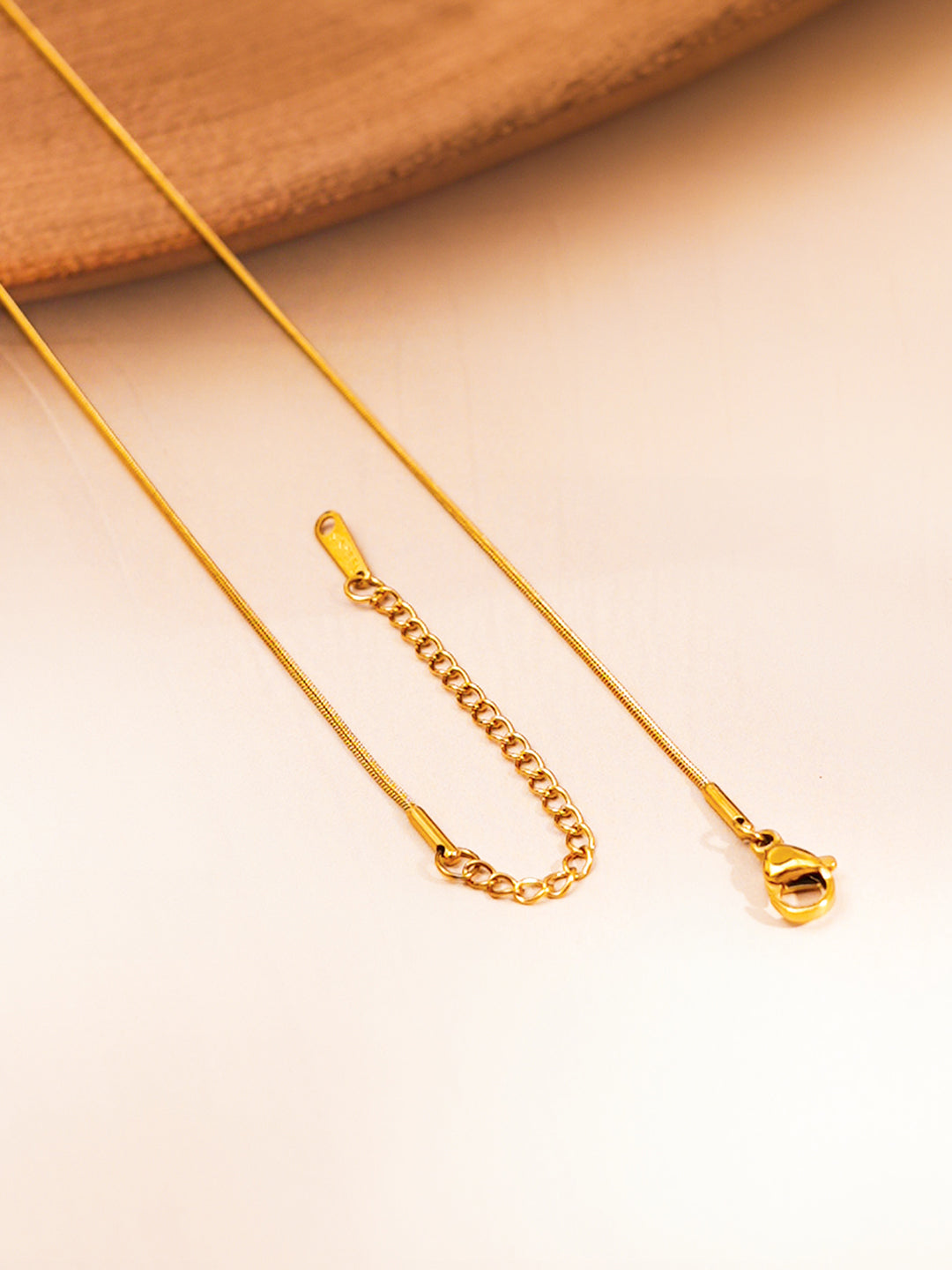 Demi Fine 18K Gold Plated Stainless steel Half Moon Pendant Choker Necklace Length - 21.2 cm