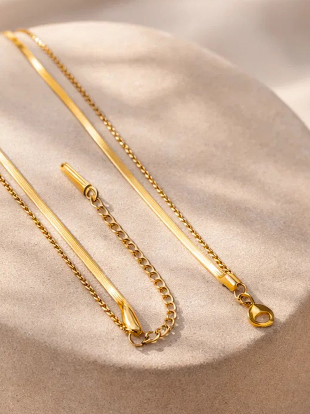 Demi Fine 18K Gold Plated Stainless steel Layered Chain Star Charm Necklace Length - 22.7 cm