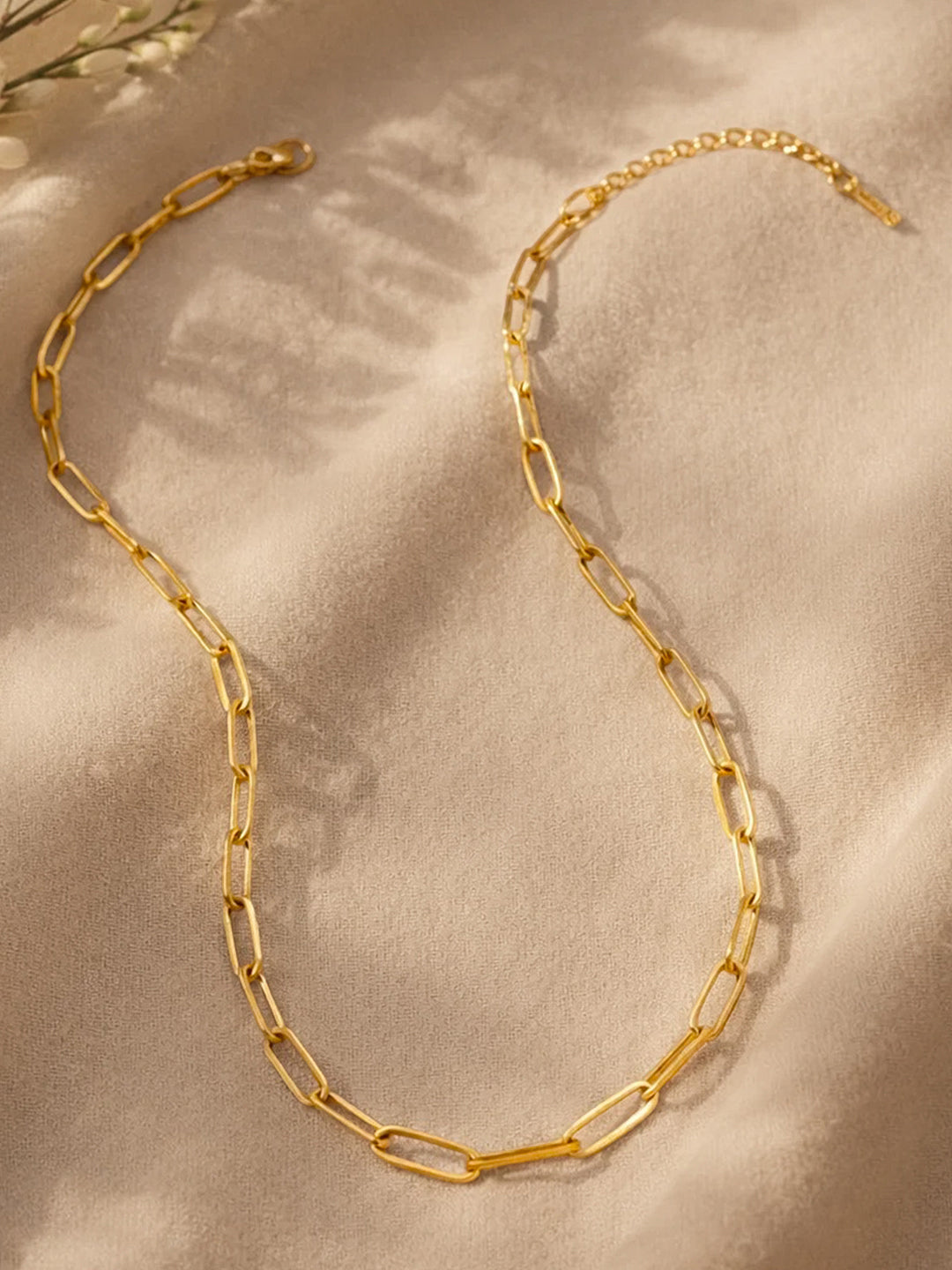 Demi Fine 18K Gold Plated Stainless steel Paperclip Chain Necklace Length - 20.5 cm