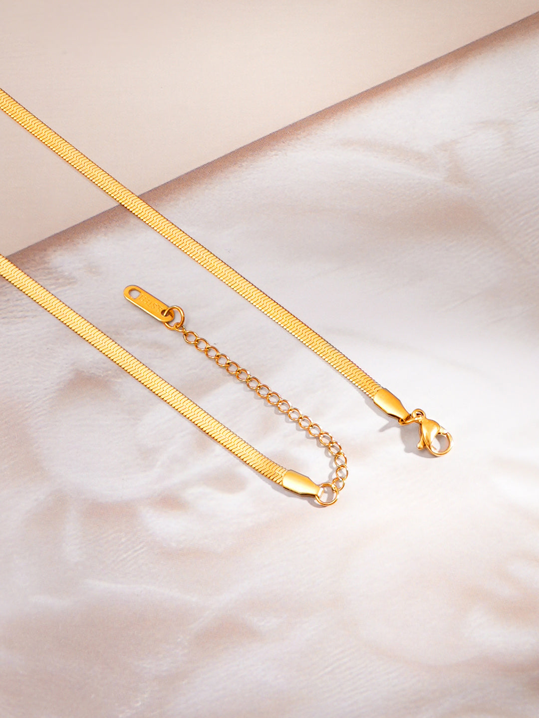 Demi Fine 18K Gold Plated Stainless steel Multi-Crystal Drop Chain Necklace Length - 8.5 cm