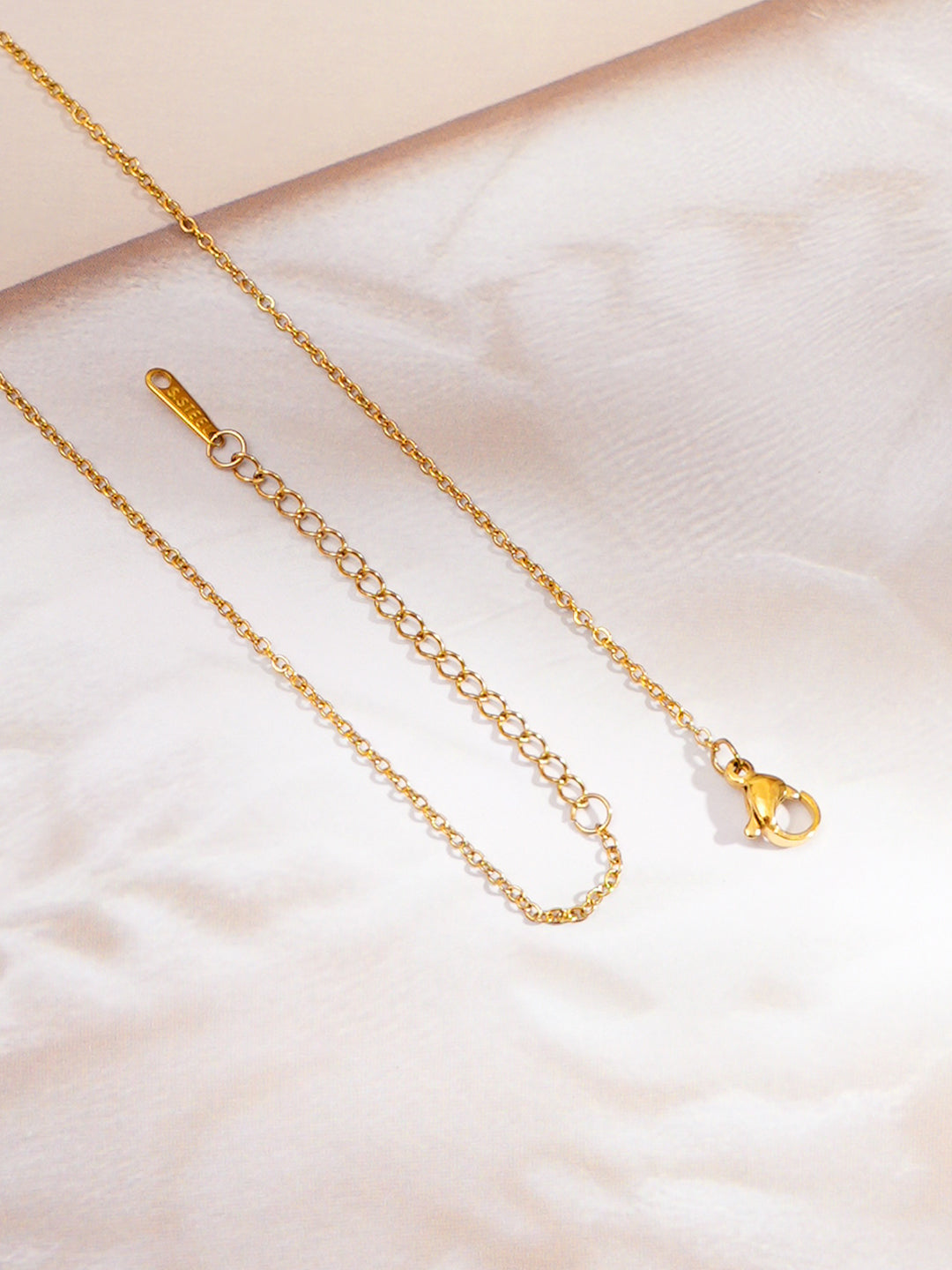Demi Fine 18K Gold Plated Stainless steel Cubic Zirconia Bar Pendant Necklace Length - 22.2 cm