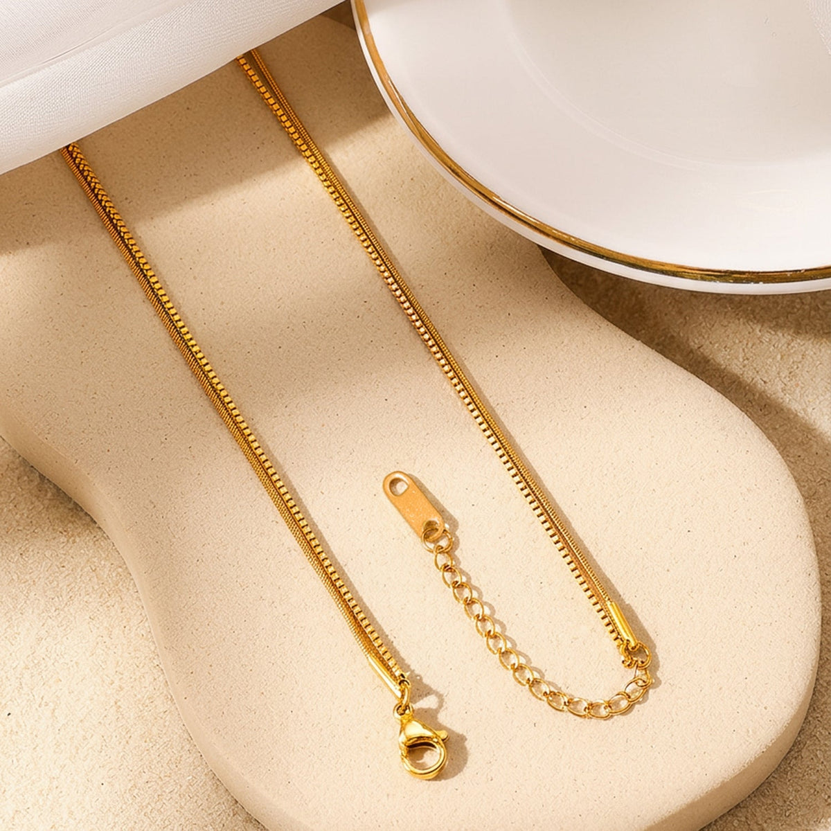 Demi Fine 18K Gold Plated Stainless Steel Heart & Pearl Layered Necklace フリーサイズ