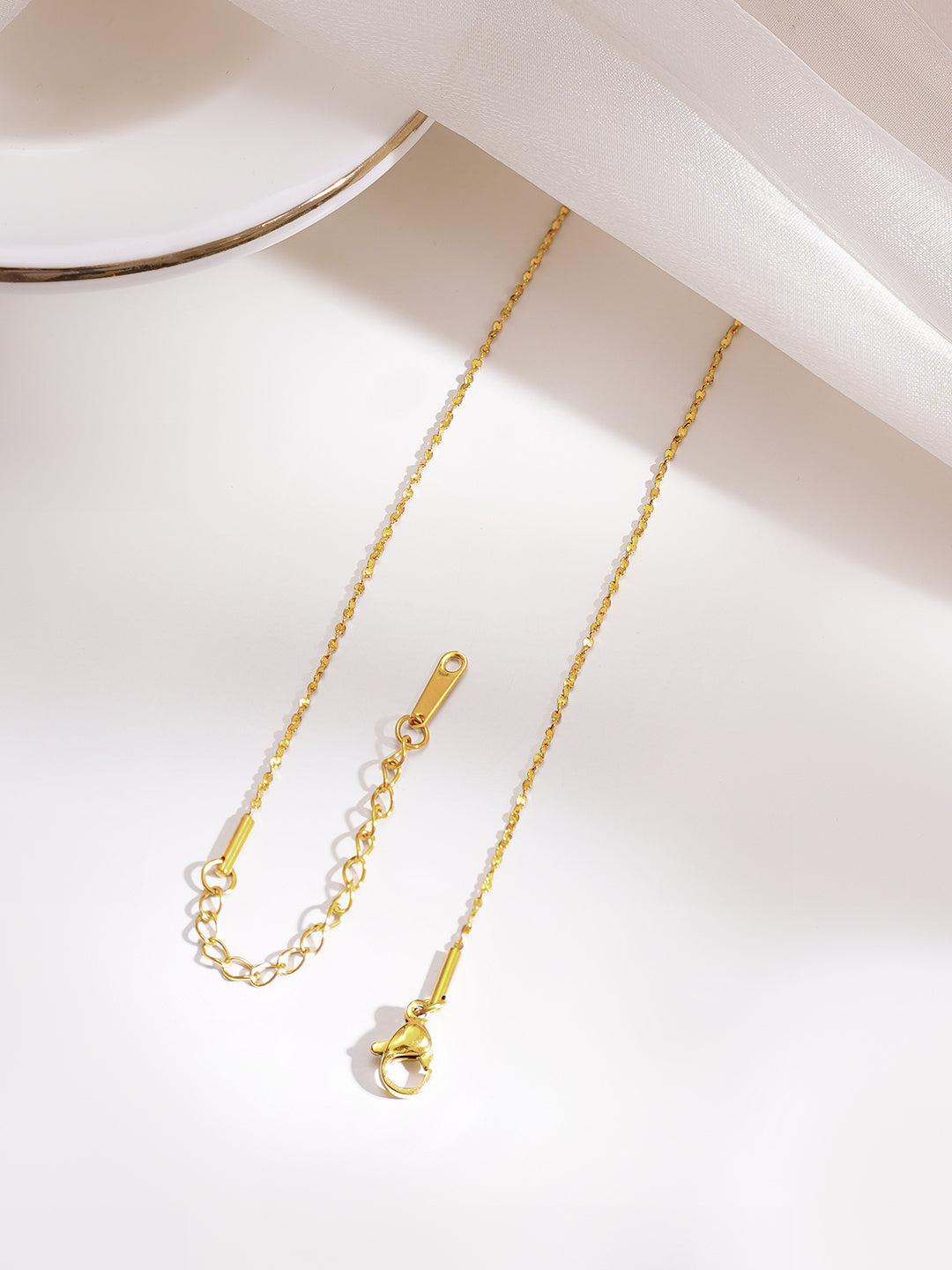 Demi Fine 18K Gold Plated Stainless Steel Green Crystal Pendant Necklace フリーサイズ