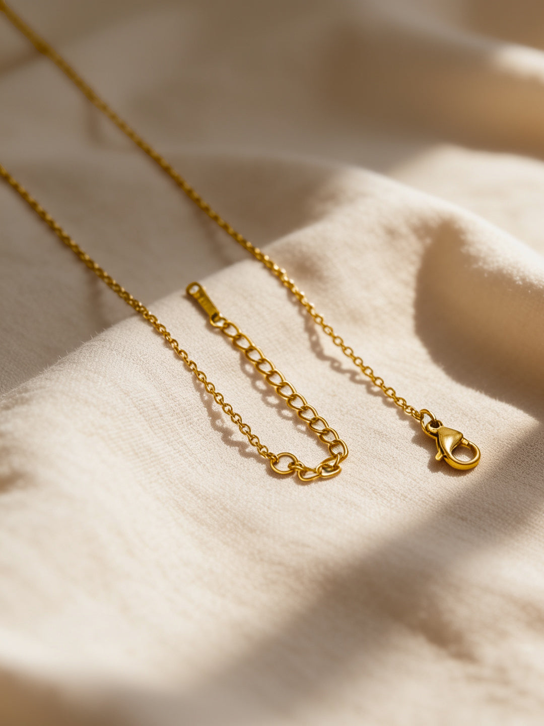 Demi Fine 18K Gold Plated Stainless steel Sun Charm Fine Pendant Chain Necklace Length - 42.8 cm