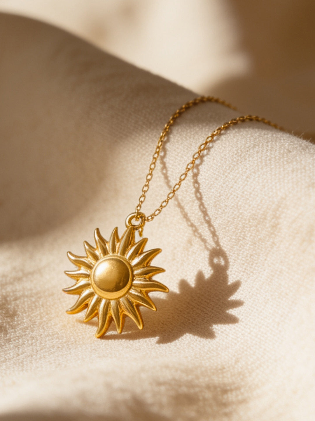 Demi Fine 18K Gold Plated Stainless steel Sunlit Charm Pendant Chain Length - 23.5 cm