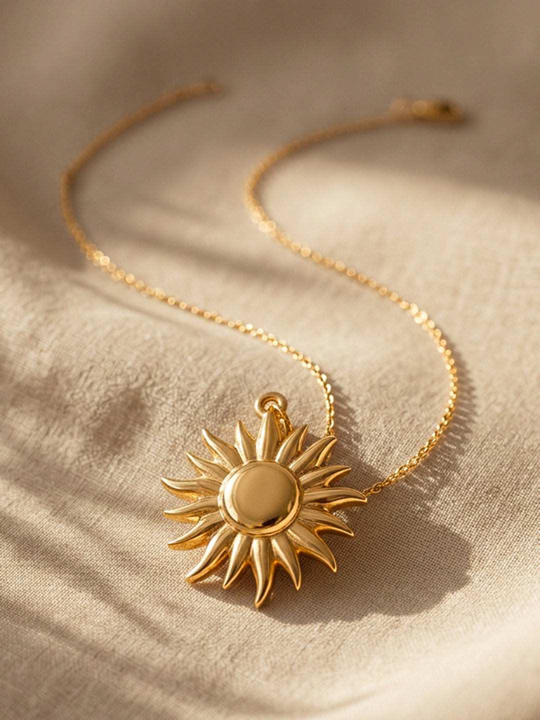Demi Fine 18K Gold Plated Stainless steel Sunlit Charm Pendant Chain Length - 23.5 cm