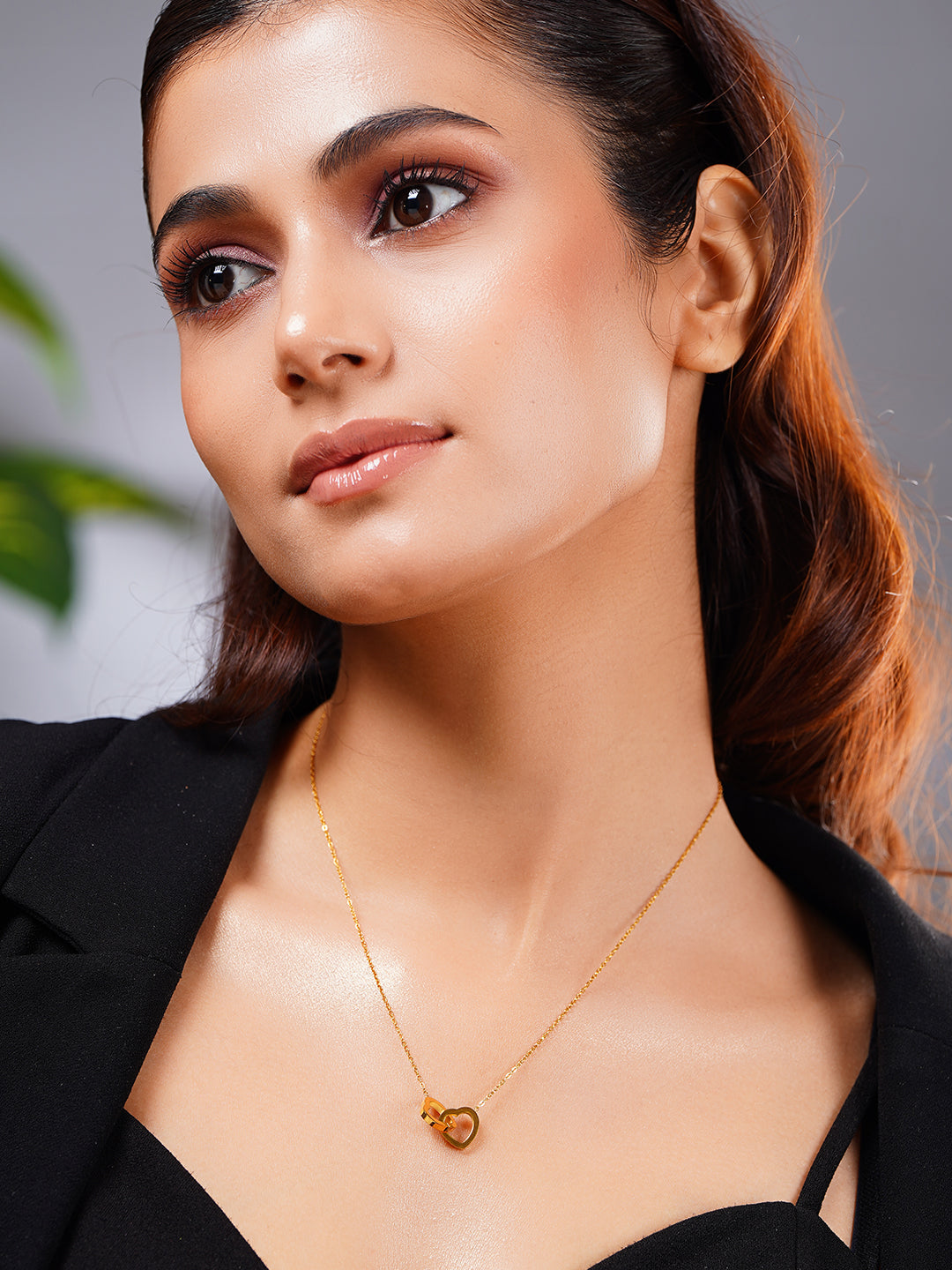 Demi Fine 18K Gold Plated Stainless steel Endless Love Pendant Chain Length - 21.5 cm