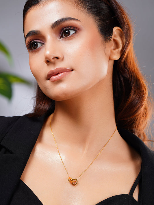 Demi Fine 18K Gold Plated Stainless steel Endless Love Pendant Chain Length - 21.5 cm