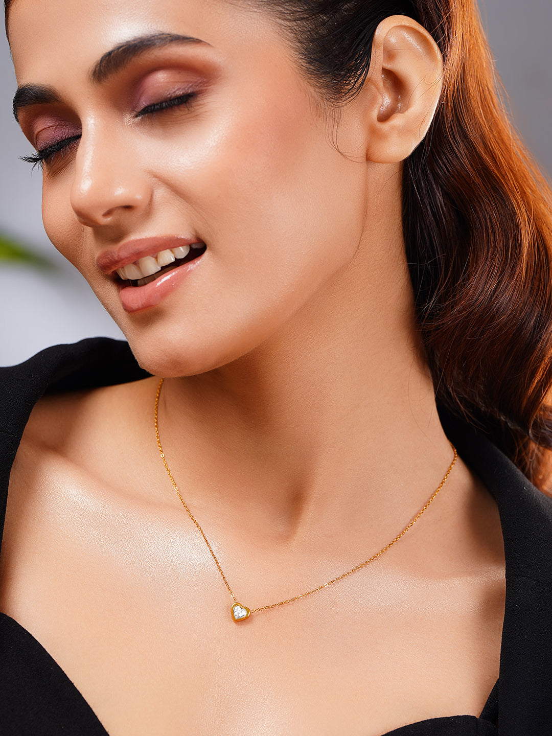 Demi Fine 18K Gold Plated Stainless steel Forever Yours Pendant Chain Length - 21 cm