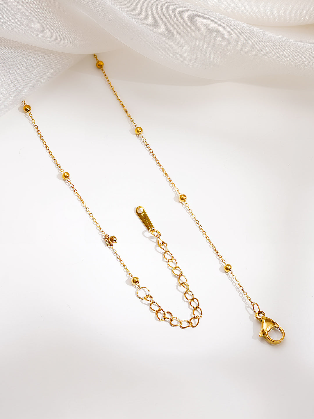 Demi Fine 18K Gold Plated Stainless steel Ruby Crush Pendant Chain Length - 21 cm