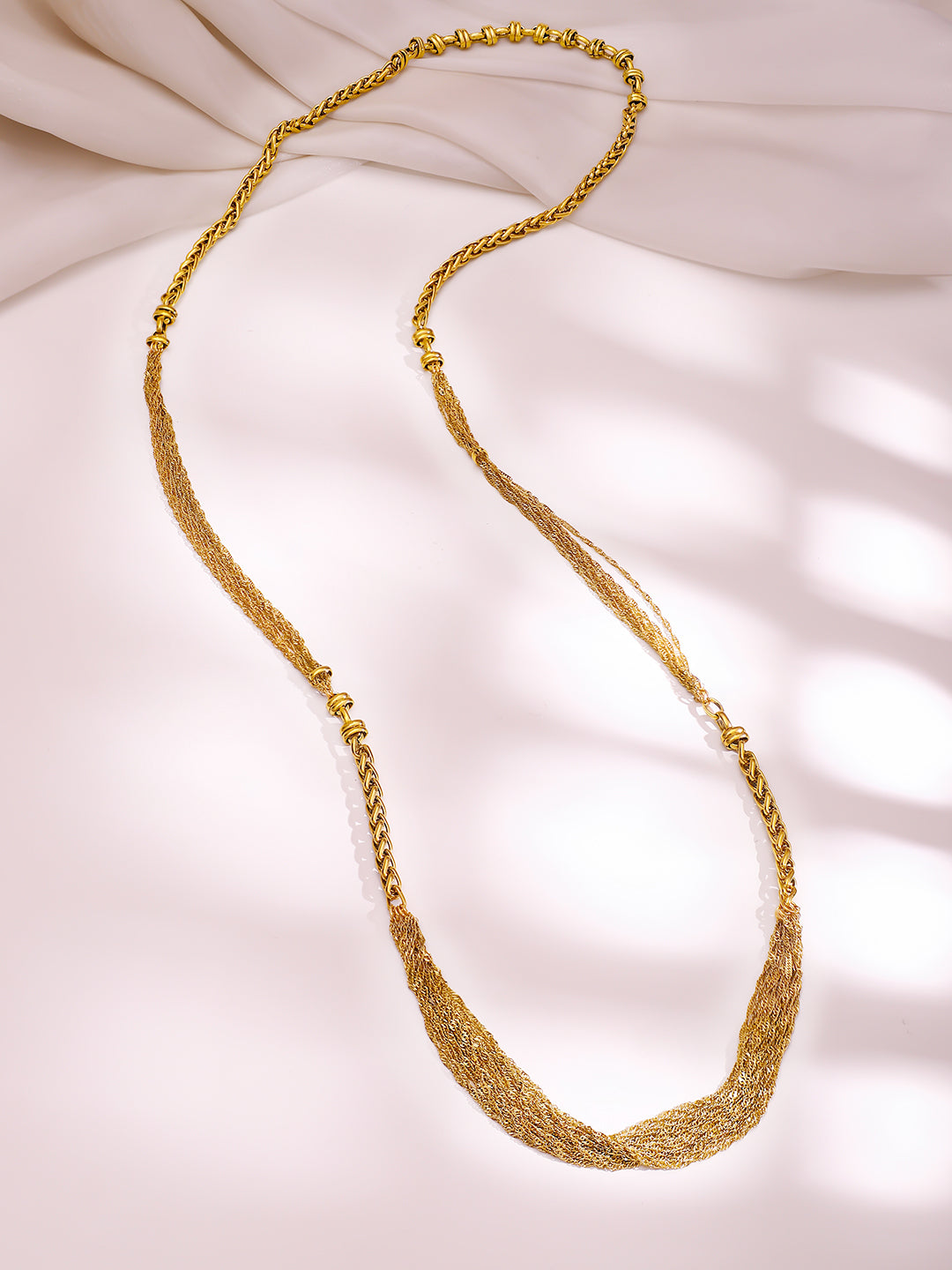【Rubans】 Gold Plated Dual Layered Necklace｜ゴールドメッキ デュアルレイヤー ネックレス