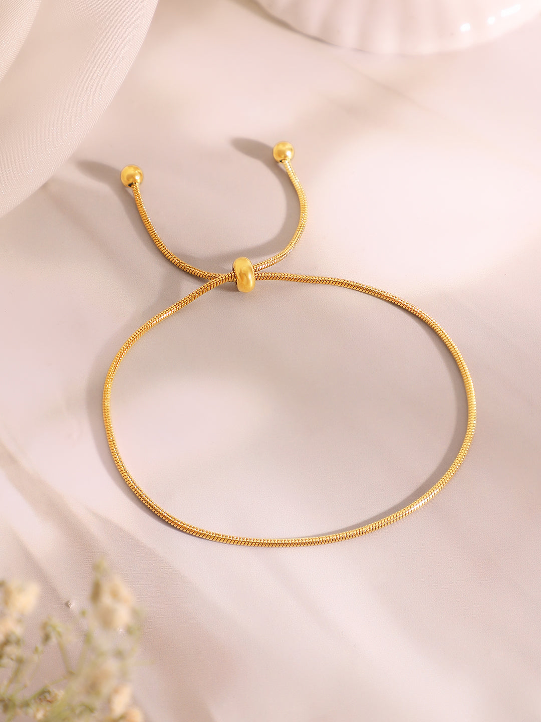 Demi Fine 18k Gold Plated Stainless Steel Knot Style Necklace With Bracelet Set フリーサイズ