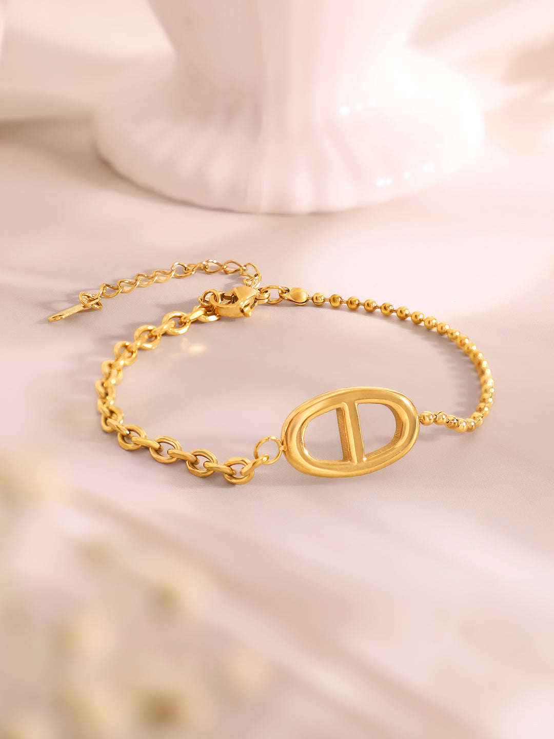 Demi Fine 18k Gold Plated Stainless Steel Loop Design Combo Set フリーサイズ
