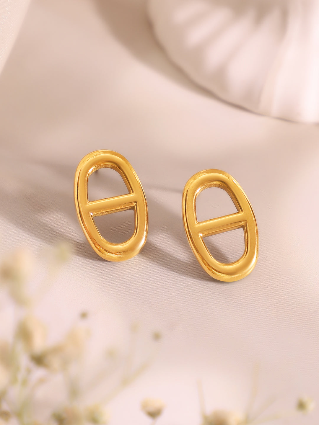 Demi Fine 18k Gold Plated Stainless Steel Loop Design Combo Set フリーサイズ