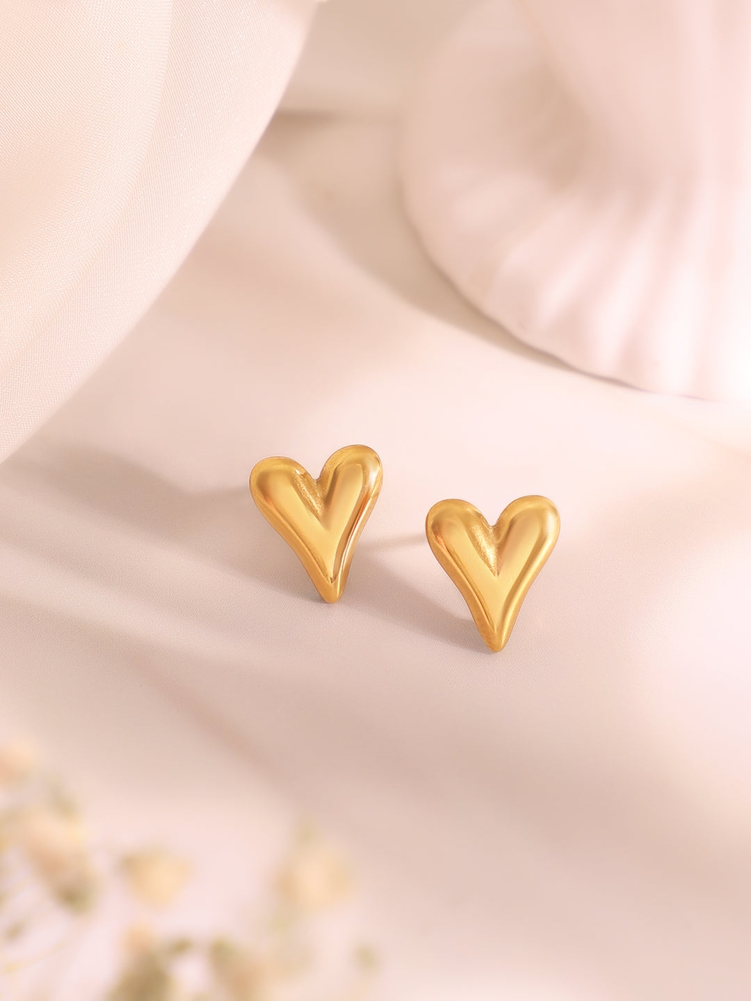 Demi Fine 18k Gold Plated Stainless Steel Heart Motif Combo Set フリーサイズ