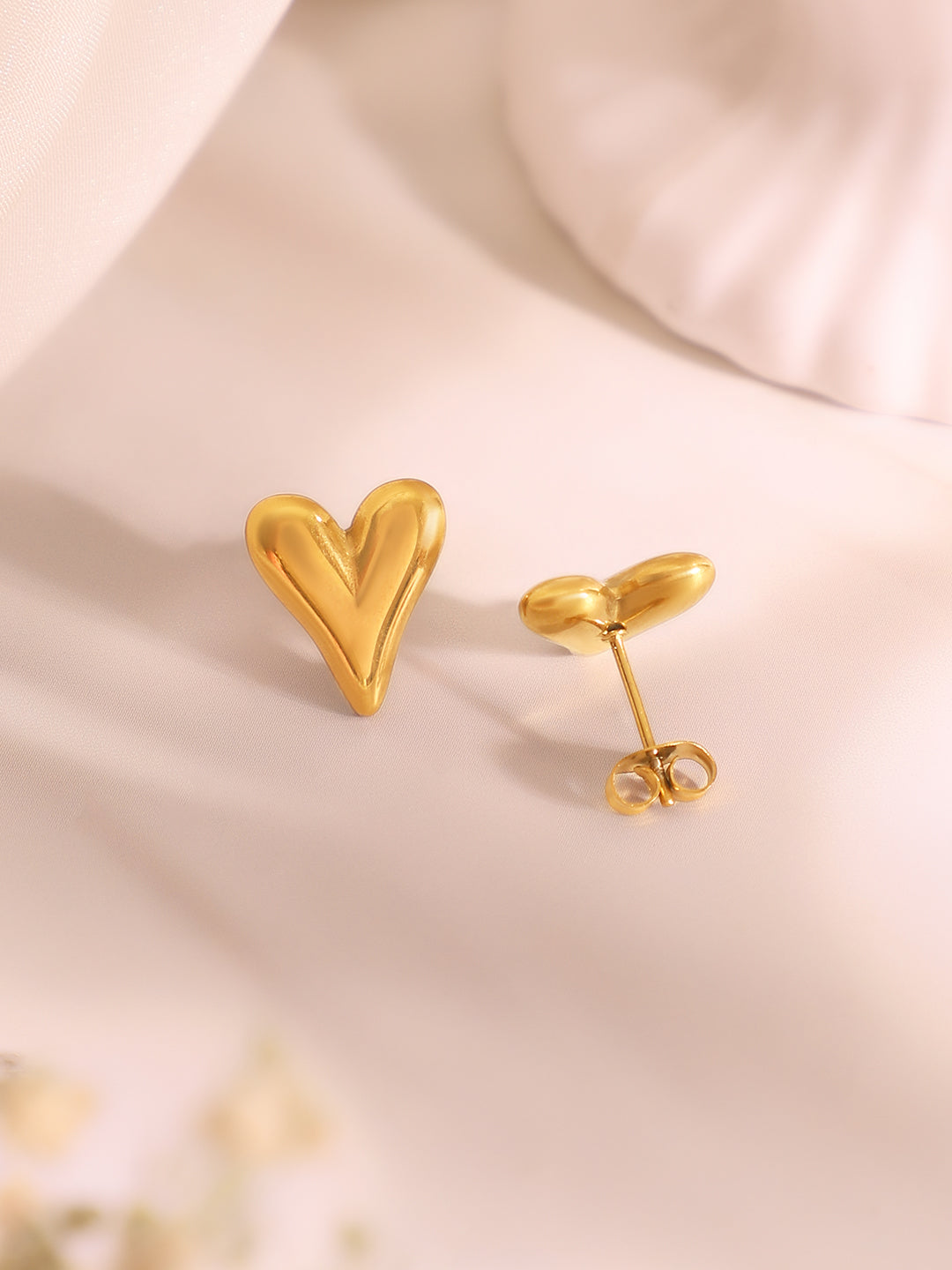 Demi Fine 18k Gold Plated Stainless Steel Heart Motif Combo Set フリーサイズ